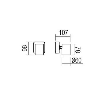 Redo 04-468 - Spot svetiljka CAMEO 1xGU10/35W/230V crna