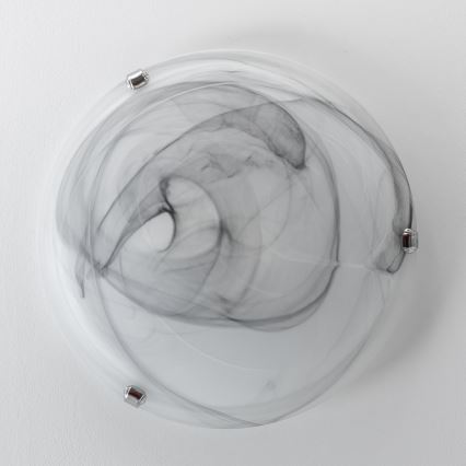 Redo 05-393 - Plafonska svetiljka VIRGINIA 2xE27/42W/230V prečnika 40 cm, siva