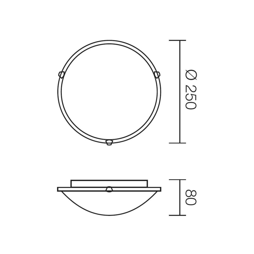 Redo 05-677 - Plafonsko svetlo VIRGINIA 1xE27/42W/230V prečnik 25 cm bela
