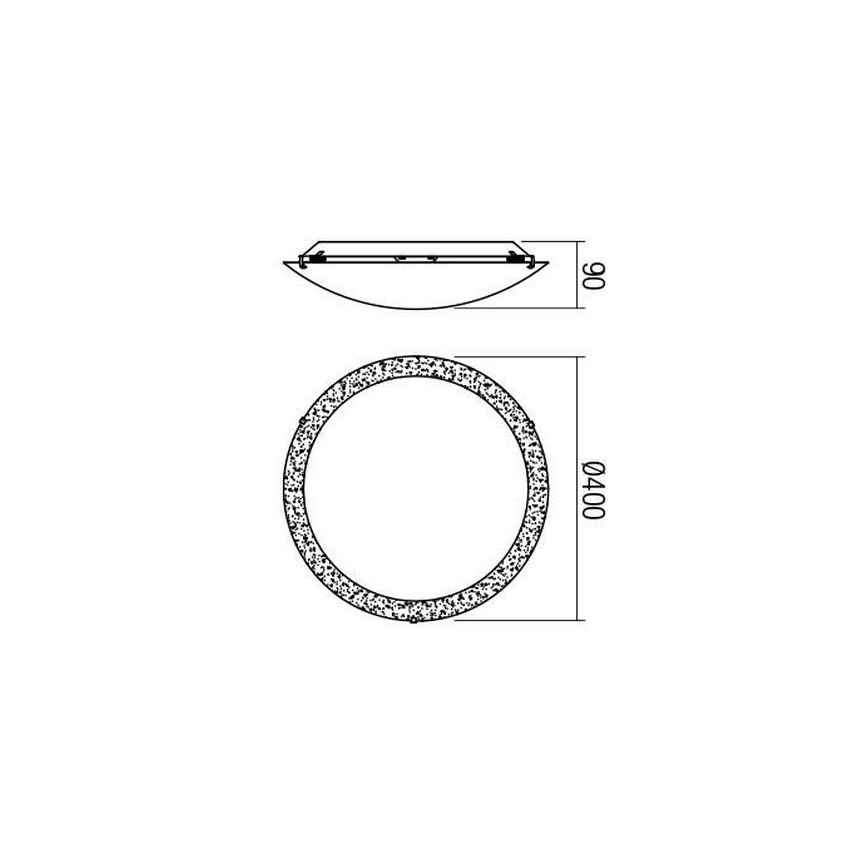 Redo 05-867 - LED stropno svetlo ARTEMIS LED/18W/230V, prečnik 40 cm, srebrno