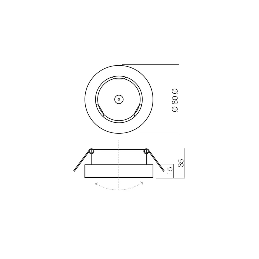 Redo 70280 - Ugradno svetlo MT 1xGU5,3/50W/12V srebrna