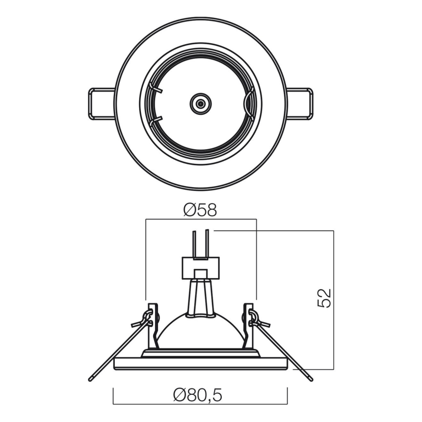 Redo 70310 - Ugradno svetlo MT 1xGU5,3/50W/12V mesing