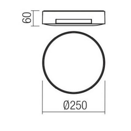 Redo 90005 - LED spoljašnje plafonsko svetlo SKOR LED/16W/230V IP54