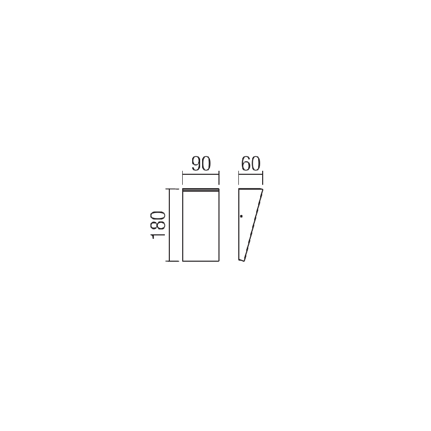 Redo 90019 - LED spoljna zidna svetiljka TOKYO LED/12W/230V 3000K IP54 siva
