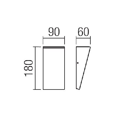 Redo 90021 - LED spoljašnje zidno svetlo TOKYO LED/12W/230V 3000K IP54 braon