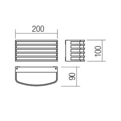 Redo 90038 - LED spoljašnje zidno svetlo SEBRA LED/15W/230V IP54