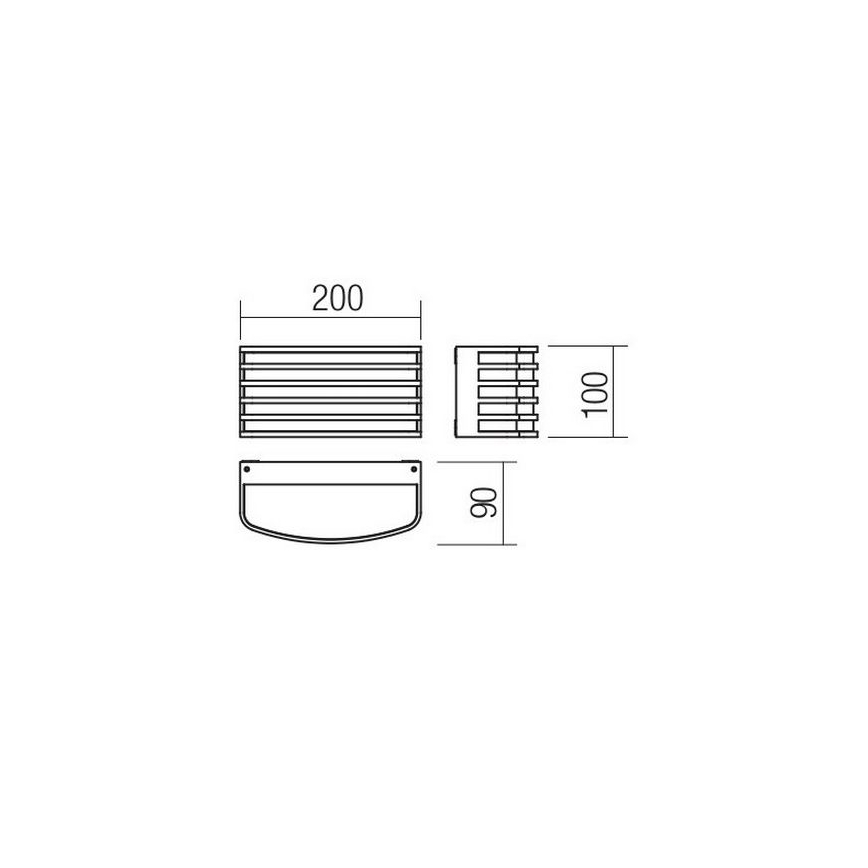 Redo 90038 - LED spoljašnje zidno svetlo SEBRA LED/15W/230V IP54