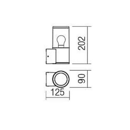 Redo 90047 - Spoljno zidno svetlo FRED 1xE27/20W/230V IP54
