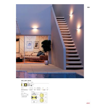 Redo 90095 - LED spoljna zidna svetiljka PLANIT LED/10W/230V 3000K IP54 bela