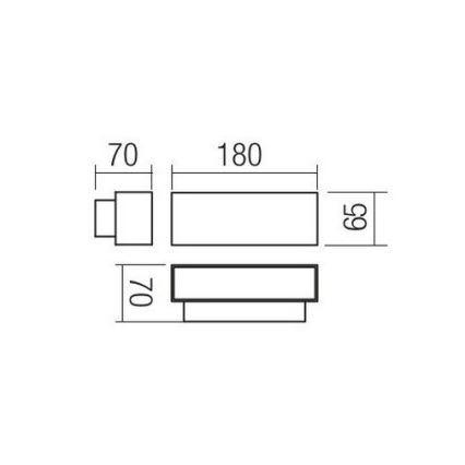 Redo 90095 - LED spoljna zidna svetiljka PLANIT LED/10W/230V 3000K IP54 bela