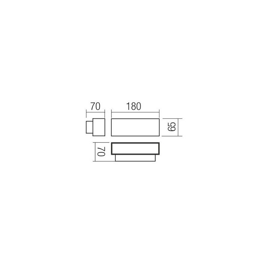 Redo 90095 - LED spoljna zidna svetiljka PLANIT LED/10W/230V 3000K IP54 bela