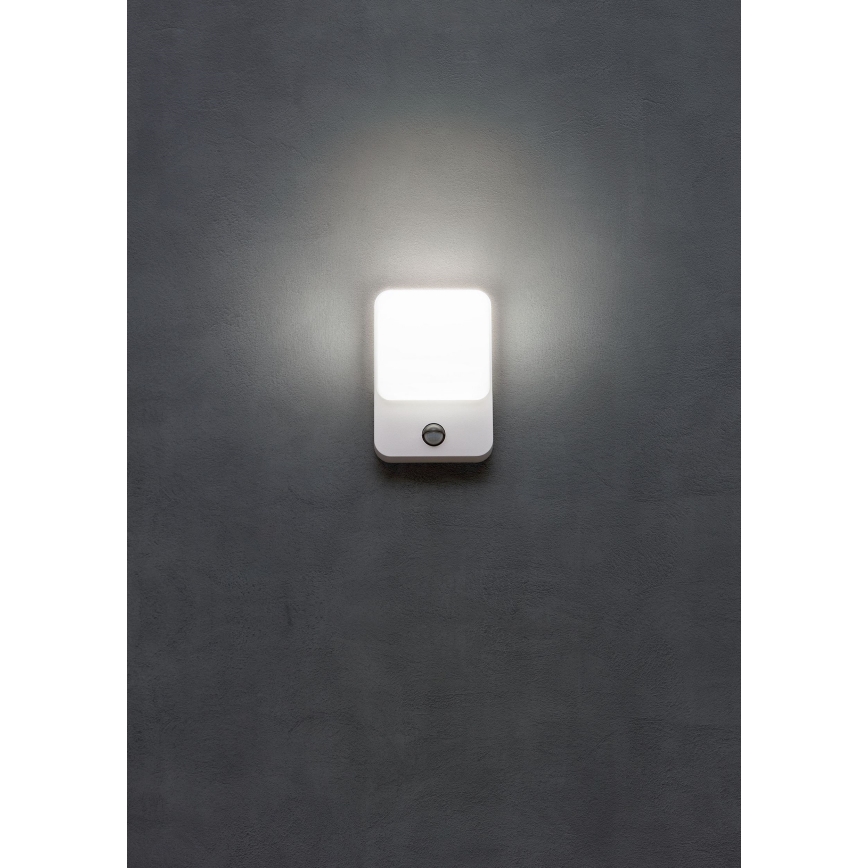 Redo 90131 - LED spoljašnje zidno svetlo sa senzorom pokreta i sumraka COLIN LED/9W/230V 3000K IP54 belo