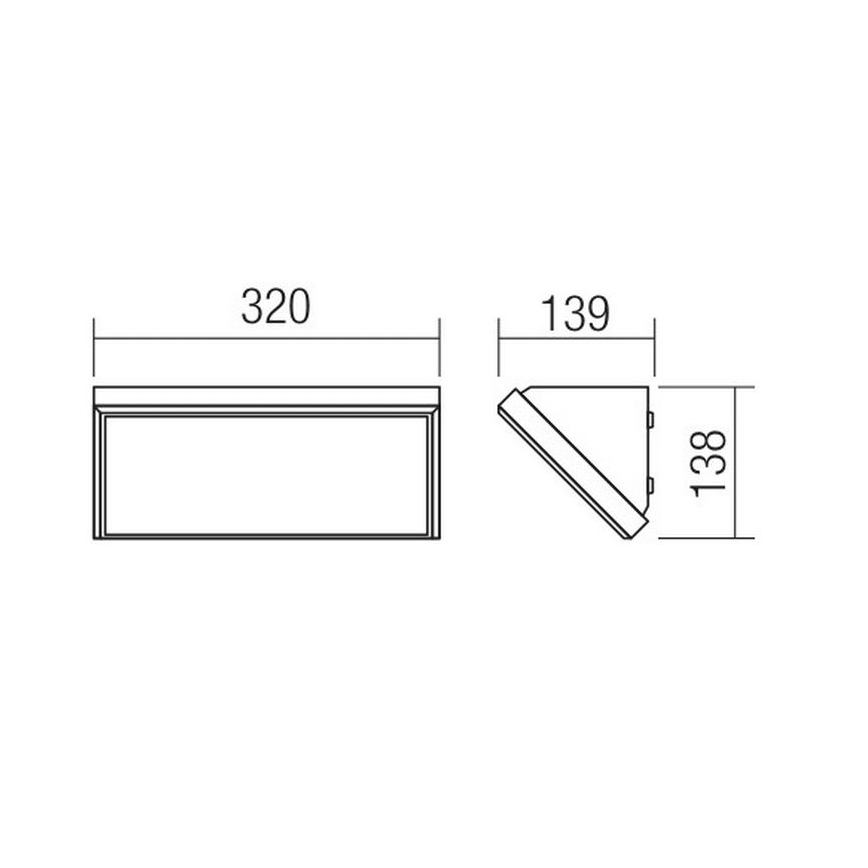 Redo 90160 - LED spoljna zidna svetiljka MAKO LED/21W/230V IP65