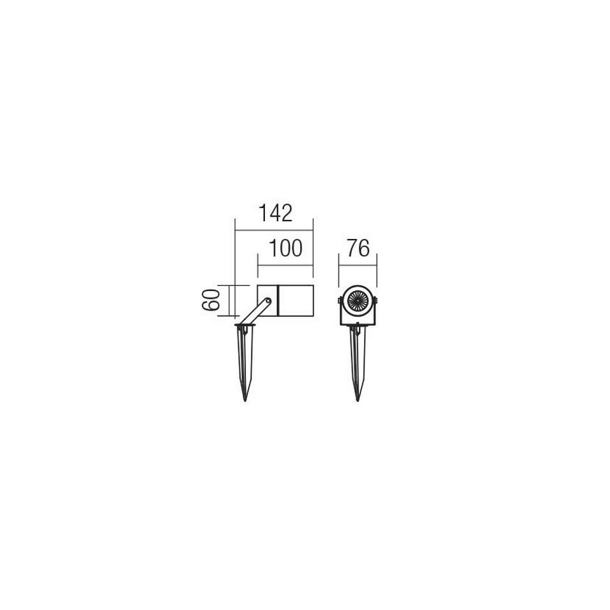 Redo 90183 - Spoljašnja lampa PIT 1xGU10/35W/230V IP65