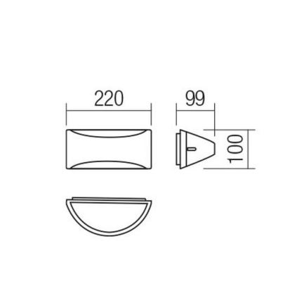Redo 90191 - LED spoljna zidna svetiljka SCUDO LED/10W/230V 3000K IP54 antracit