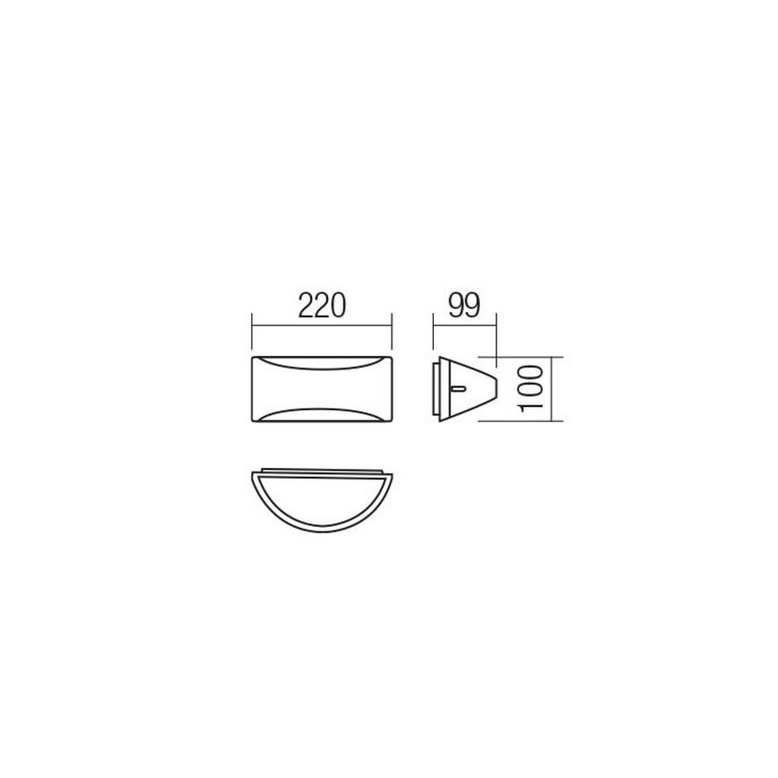 Redo 90191 - LED spoljna zidna svetiljka SCUDO LED/10W/230V 3000K IP54 antracit