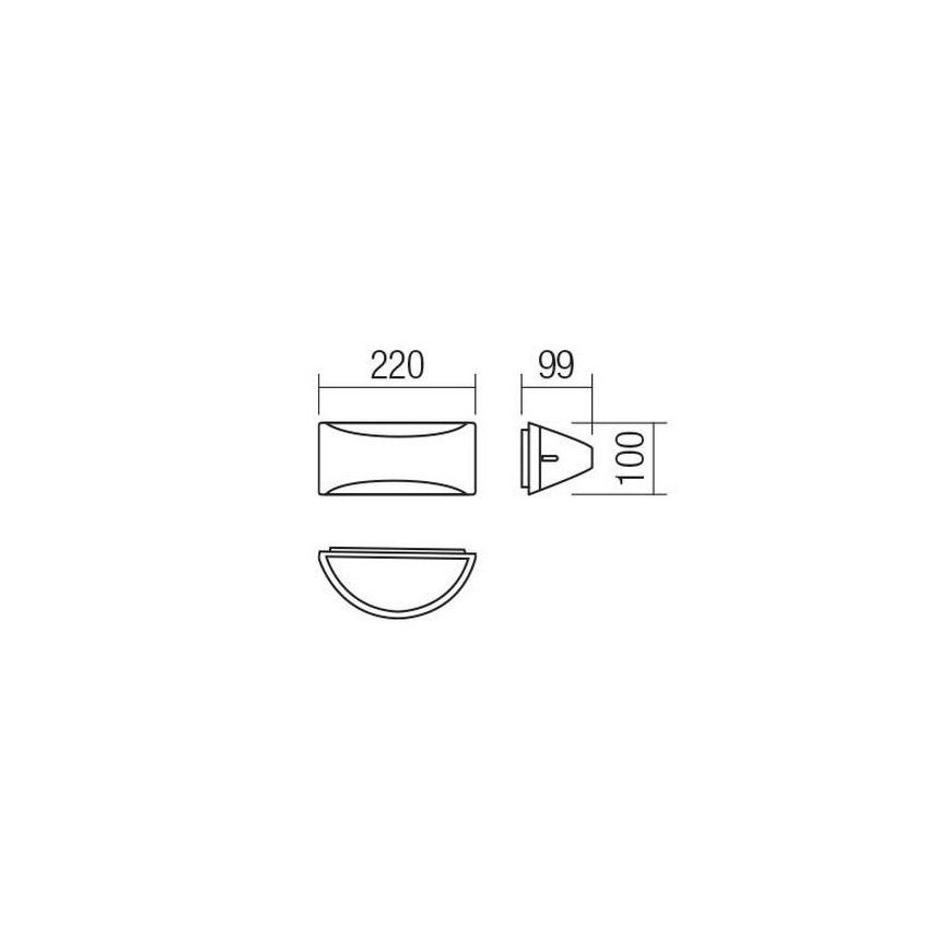 Redo 90192 - LED spoljašnje zidno svetlo SCUDO LED/10W/230V 3000K IP54 smeđa