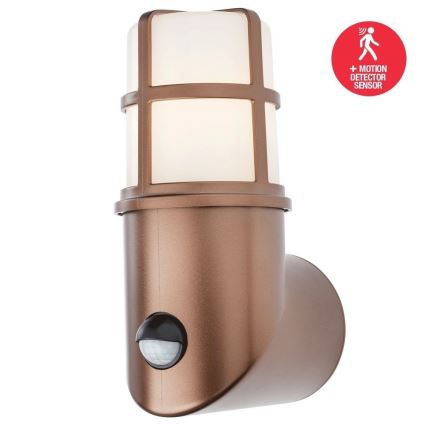 Redo 90200 - Spoljašnje svetlo sa senzorom TRITON 1xE27/28W/230V IP54 bakar