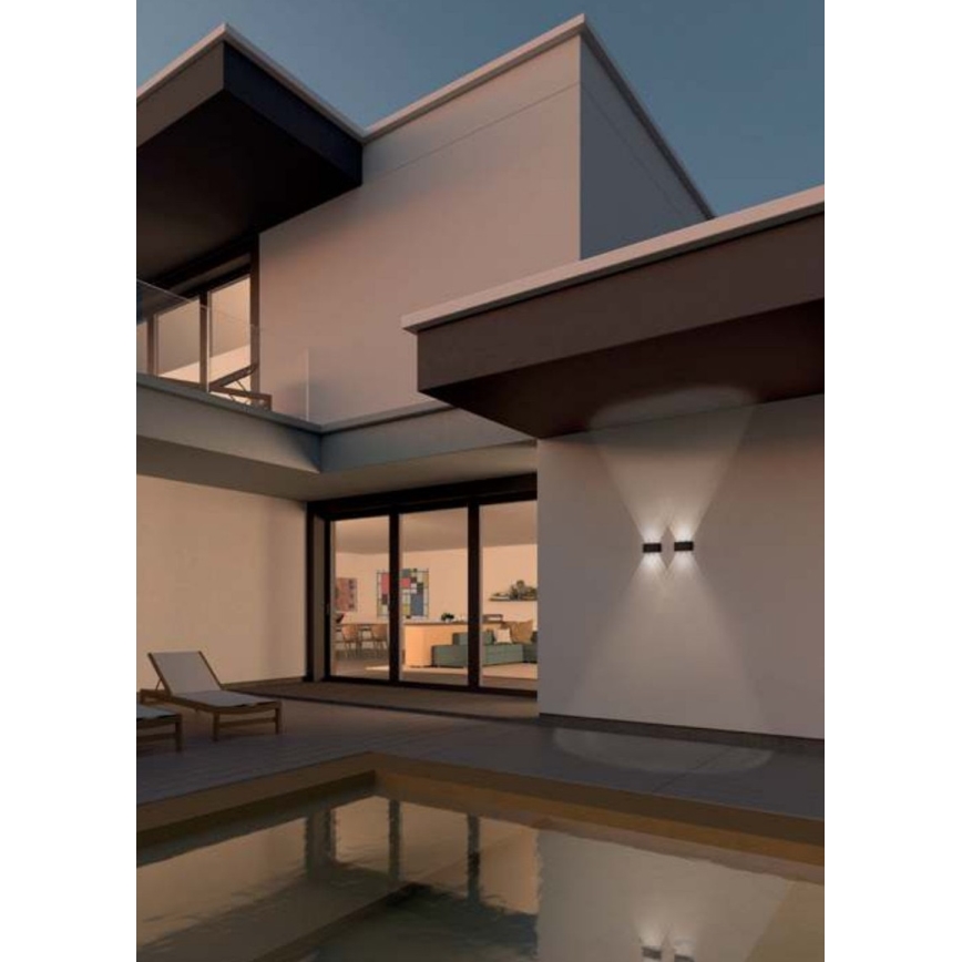 Redo 90226 - LED spoljašnje zidno svetlo FABO LED/6W/230V 3000K IP54 sivo