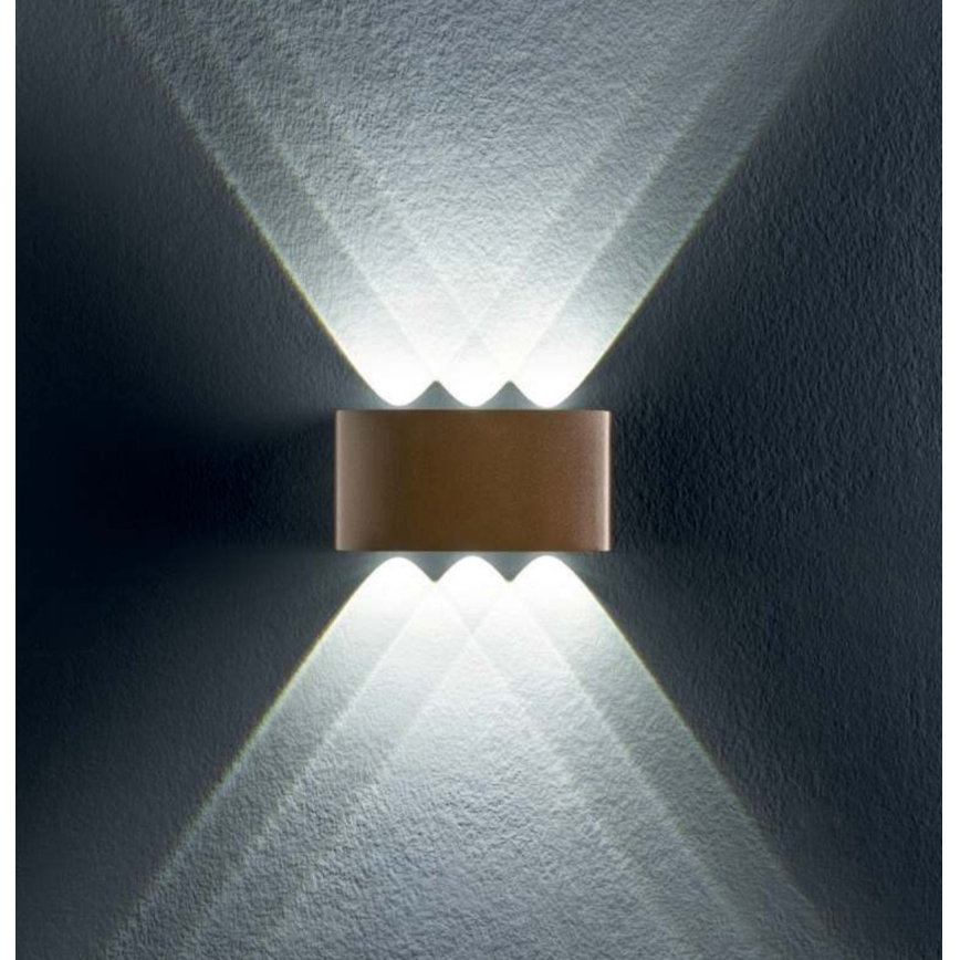 Redo 90227 - Spoljašnja zidna LED lampa FABO LED/6W/230V 3000K IP54 braon