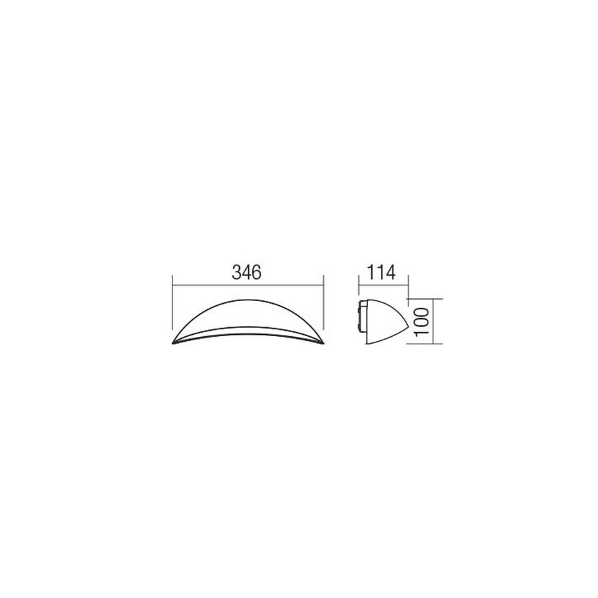 Redo 90236 - LED spoljno zidno svetlo PALMA LED/18W/230V 3000K IP54 braon
