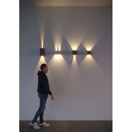 Redo 90298 - LED spoljašnje zidno svetlo VARY 2xLED/10W/230V 3000K IP54 braon