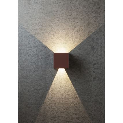 Redo 90298 - LED spoljašnje zidno svetlo VARY 2xLED/10W/230V 3000K IP54 braon