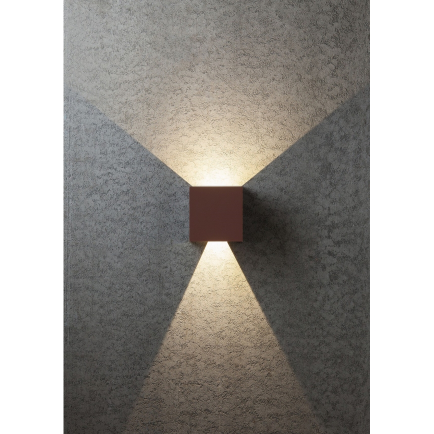 Redo 90298 - LED spoljašnje zidno svetlo VARY 2xLED/10W/230V 3000K IP54 braon