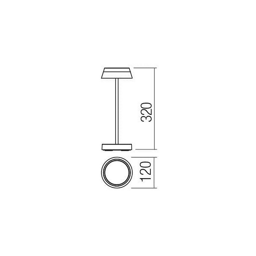 Redo 90310 - LED prigušiva dodirna stona lampa ILUNA LED/2,5W/5V 2700-3000K 3000 mAh IP65 plava