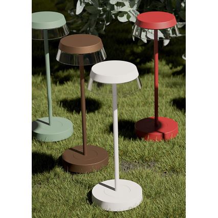 Redo 90311- LED stona lampa ILUNA, prigušiva na dodir, LED/2,5W/5V 2700-3000K 3000 mAh IP65 crvena