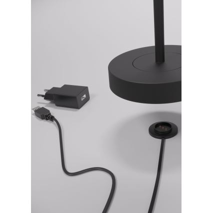 Redo 90312 - ILUNA LED dodirna stona lampa, prigušiva, LED/2,5W/5V 2700-3000K 3000 mAh IP65 crna