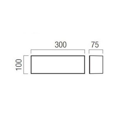 Redo 90329 - LED spoljašnje zidno svetlo KODIAK LED/12W/230V 4000K 30 cm IP65 belo