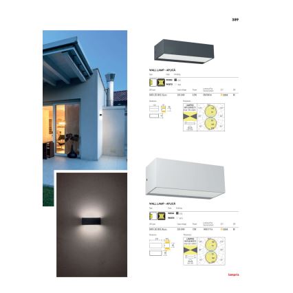Redo 90373 - Spoljašnje zidno svetlo LAMPRIS LED/13W/230V IP65, belo