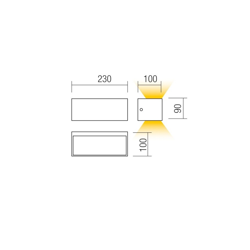 Redo 90373 - Spoljašnje zidno svetlo LAMPRIS LED/13W/230V IP65, belo