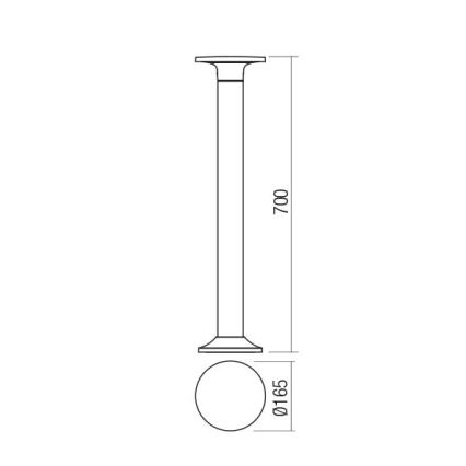 Redo 90374 - LED spoljašnja lampa AURA LED/8W/230V 3000K 70 cm IP65 antracit