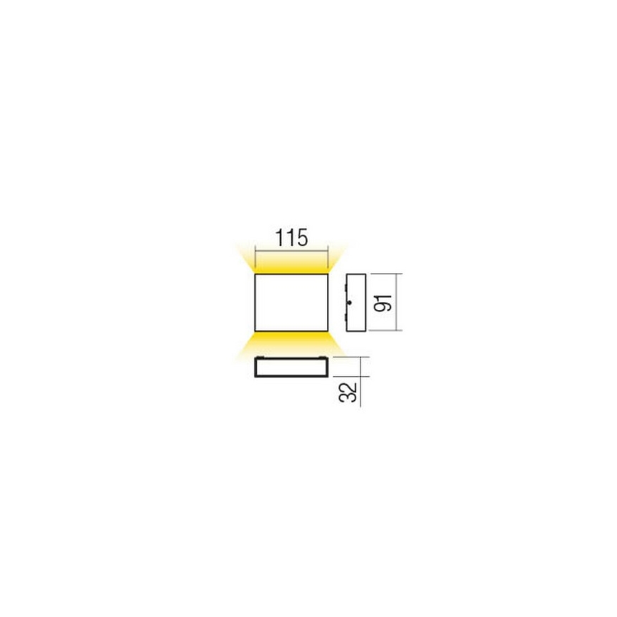 Redo 90375 - LED spoljašnje zidno svetlo KAMAL LED/6W/230V 3000K IP54 bela