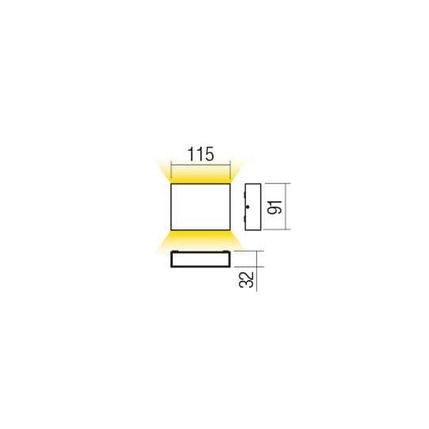 Redo 90376 - LED spoljno zidno svetlo KAMAL LED/4,4W/230V 3000K IP54 siva