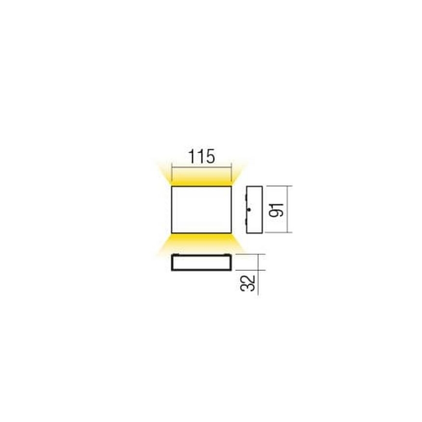 Redo 90377 - LED spoljašnje zidno svetlo KAMAL LED/4,4W/230V 3000K IP54 braon