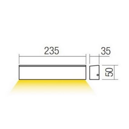 Redo 90394 - spoljašnja zidna LED svetiljka OMNIA LED/12W/230V 3000K IP54 siva