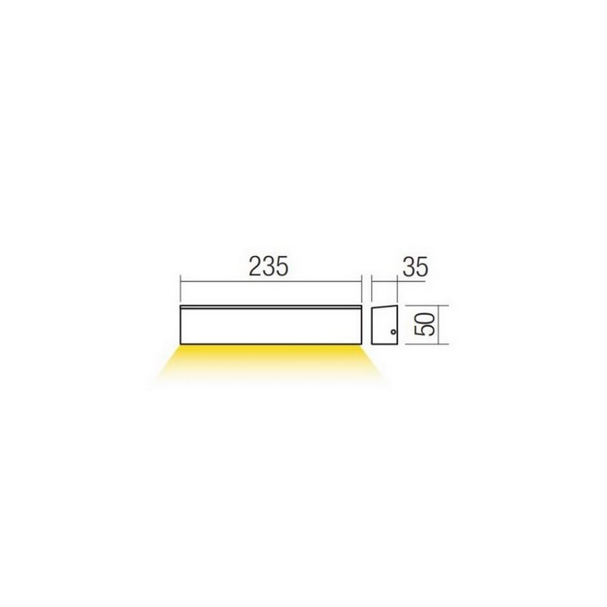 Redo 90394 - spoljašnja zidna LED svetiljka OMNIA LED/12W/230V 3000K IP54 siva