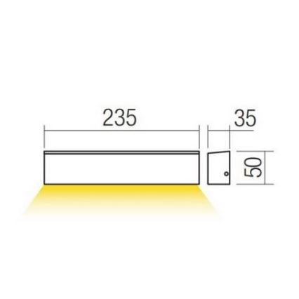 Redo 90395 - LED spoljašnje zidno svetlo OMNIA LED/12W/230V 3000K IP54 braon