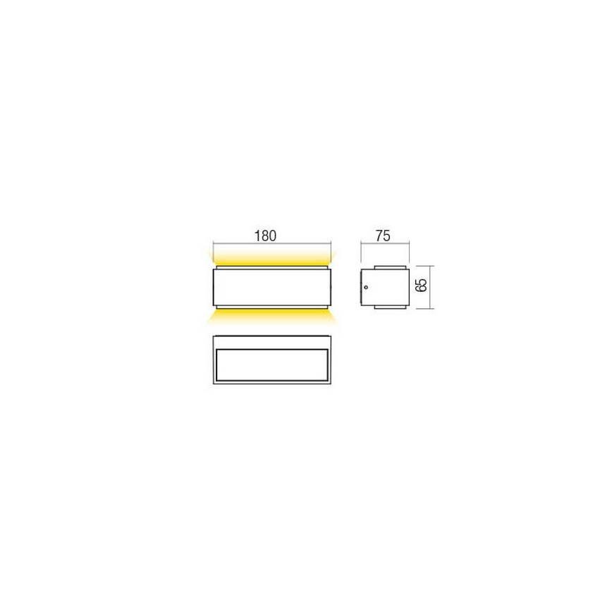 Redo 90404 - LED spoljno zidno svetlo DASH LED/9W/230V 4000K IP65 braon