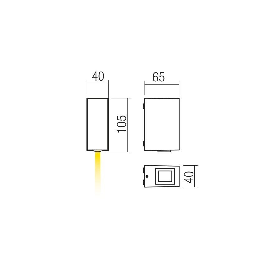 Redo 90416 - Spoljašnje LED zidno svetlo ACE LED/3,36W/230V 4000K IP54 sivo