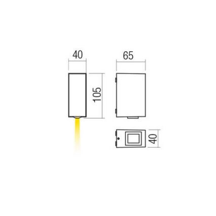 Redo 90418 - LED spoljašnje zidno svetlo ACE LED/3,36W/230V 4000K IP54 braon
