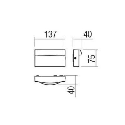 Redo 90425 - LED spoljno zidno svetlo POLIFEMO LED/8W/230V IP65 belo