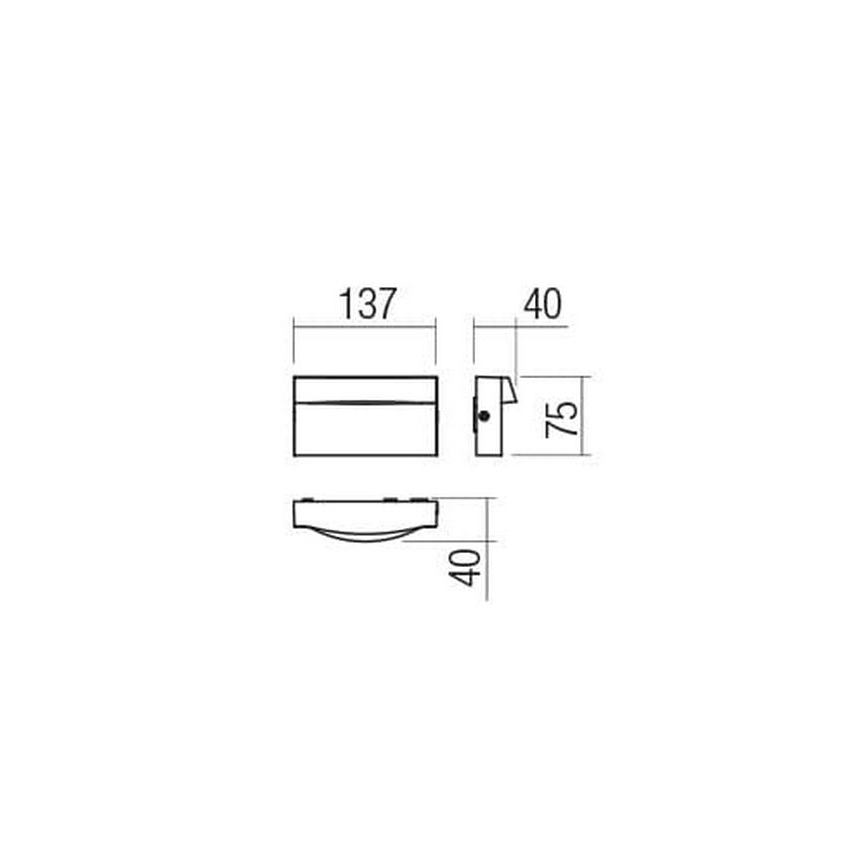 Redo 90426 - LED spoljašnje zidno svetlo POLIFEMO LED/8W/230V IP65 antracit