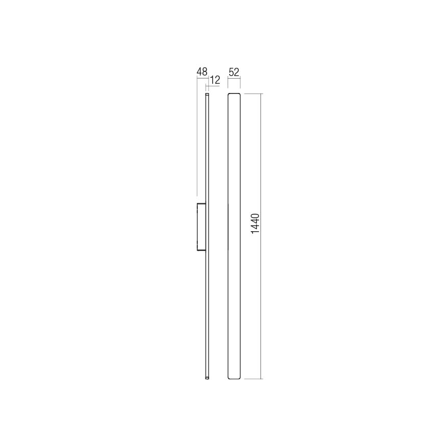 Redo 90433 - LED spoljašnje zidno svetlo REFLEXA LED/24W/230V 3000K 144 cm IP54 antracit