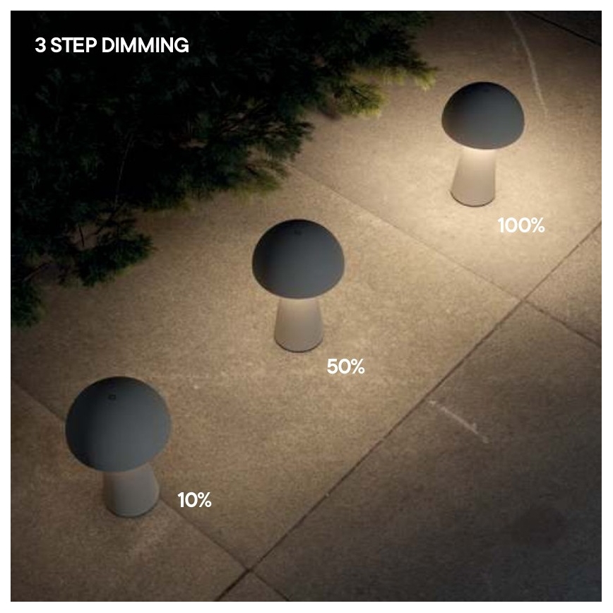 Redo 90439 - LED prigušiva dodirna spoljna lampa KIRA LED/4,7W/230V 2200 mAh IP44 crna