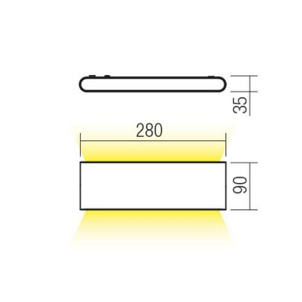 Redo 90451 - LED spoljašnje zidno svetlo KLIPPE LED/24W/230V 3000K IP54 belo