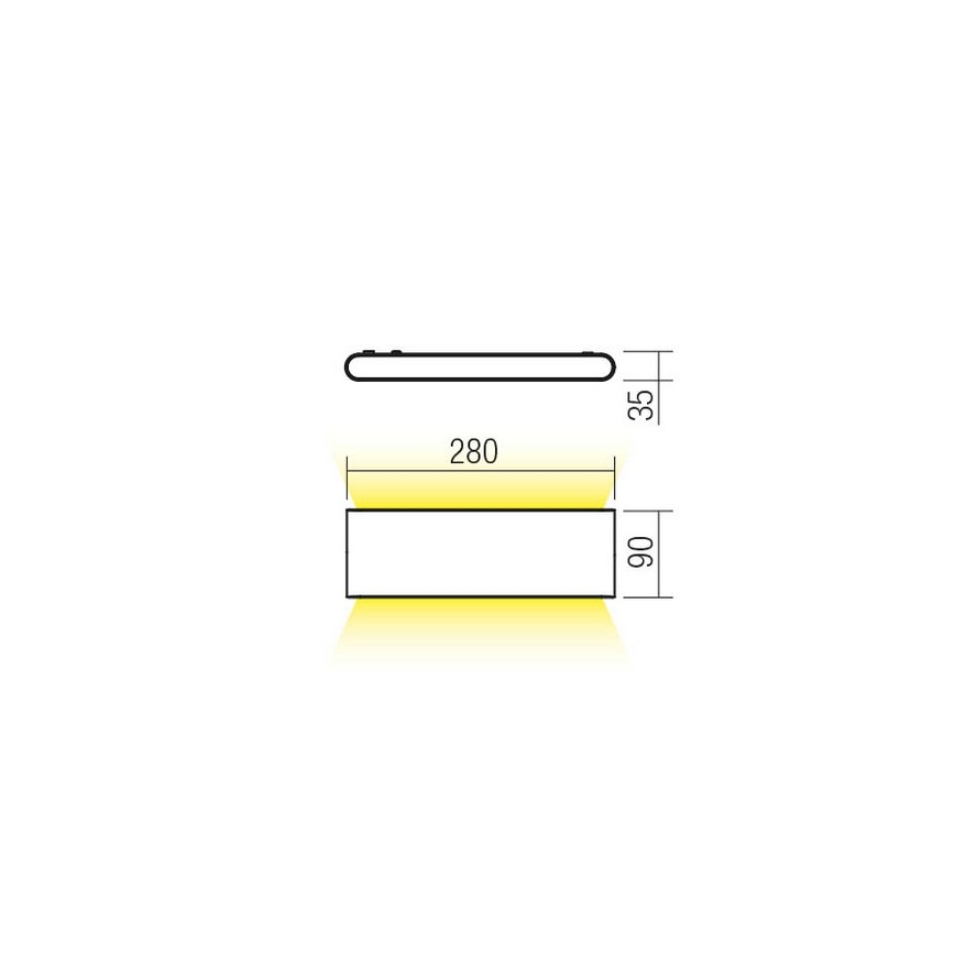 Redo 90452 - LED spoljna zidna svetiljka KLIPPE LED/24W/230V 3000K IP54 antracit